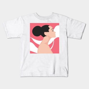 Abstract Women Portrait Kids T-Shirt